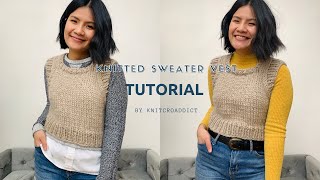 How to Knit a Sweater Vest  Free Knitting Pattern [upl. by Bernarr772]