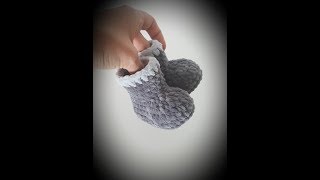 How to crochet baby booties QUICK AND EASY [upl. by Ayekahs]