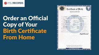 Get Your Birth Certificate From Home  Vital Records Online [upl. by Imiaj]