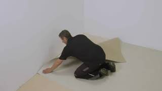 Installing Marmoleum sheet [upl. by Enyawad79]