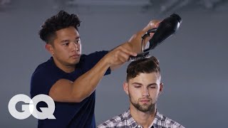 How to Use a BlowDryer  Best Hair Tips for Men  GQ [upl. by Kahcztiy738]