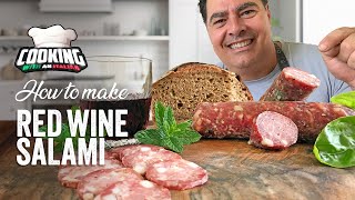 Making Red Wine Salami at home with Italian Piero [upl. by Dine222]