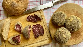 PITINA Original Italian SALAMI without salami casing easy recipe [upl. by Ahsiekat795]