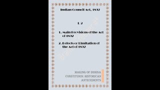 L2Indianc council Act 1892  Main Provisions amp Defects competitive detailing [upl. by Grissel297]