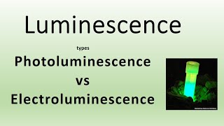 Photoluminescence vs Electroluminescence Material science [upl. by Enidan]